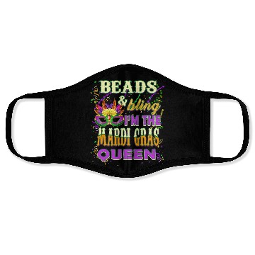 Discover Beads and Bling I'm The Mardi Gras Queen Face Masks