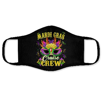 Discover Cool Mardi Gras Cruise Crew Face Masks