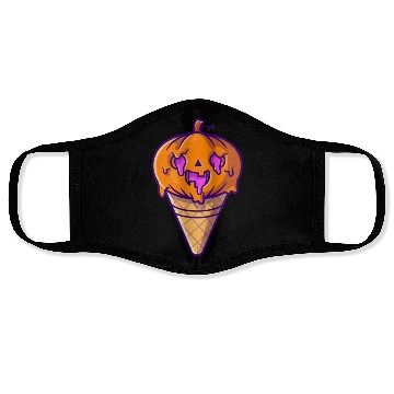Discover Ice cream pumpkin halloween it snow Face Masks