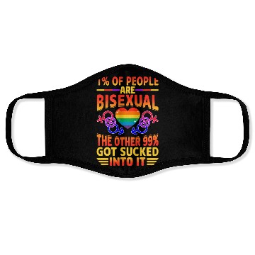 Discover Bisexual Pride Bi LGBTQ Bisexuality Queer Rainbow Face Masks
