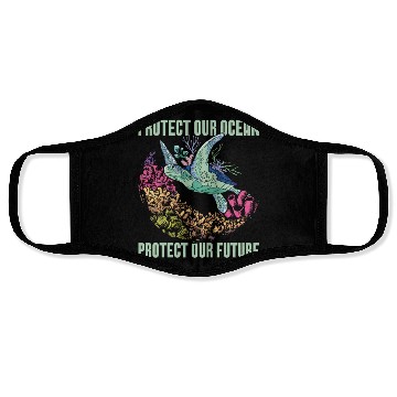 Discover Marine Biology Protect Our Ocean Loves Marine Life Face Masks
