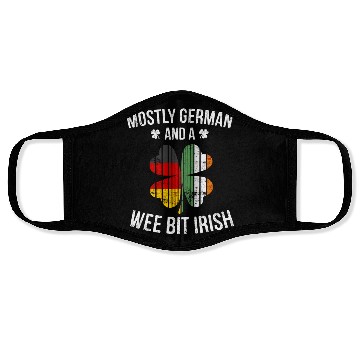 Discover German Wee Bit Irish Germany Patrick Day Face Masks