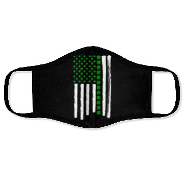 Discover Irish American Flag St Patricks Day Face Masks