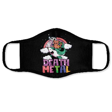 Discover Shark Unicorn Panda Cat Love Metal Music Rock Face Masks