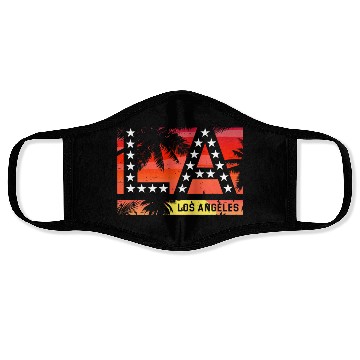 Discover Los Angeles LA California Gift Face Masks