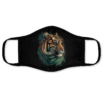 Discover Green Tiger Face Masks