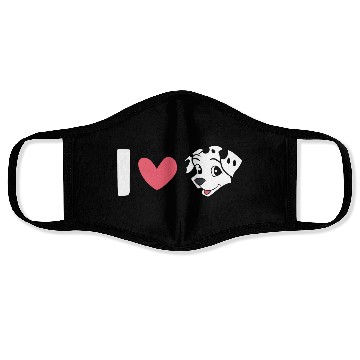 Discover Dalmatians - I Love Dalmatians Face Masks