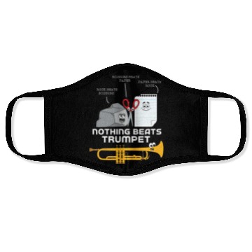 Discover Rock Paper Siccor Nothing Beats Trumpet Face Masks