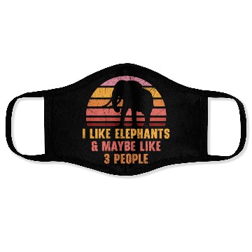 Discover I Like Elephants And Maybe Like 3 People Zookeeper Face Masks