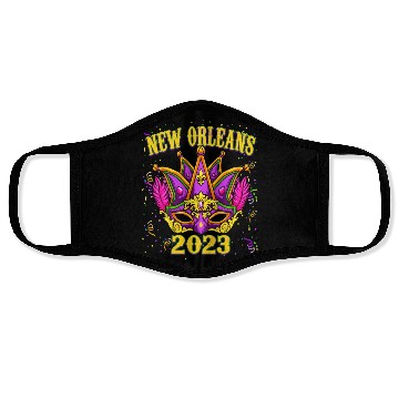 Discover New Orleans 2023 Mardi Gras Festival Face Masks