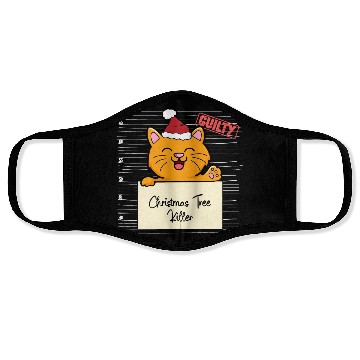 Discover Cat christmas funny prison Face Masks