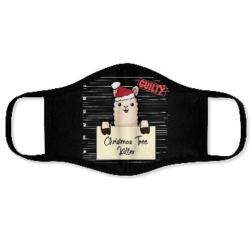 Discover Llama christmas funny prison Face Masks