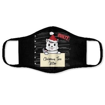 Discover Unicorn cat christmas funny prison Face Masks