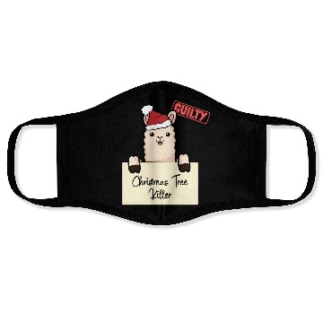Discover Llama christmas funny prison Face Masks