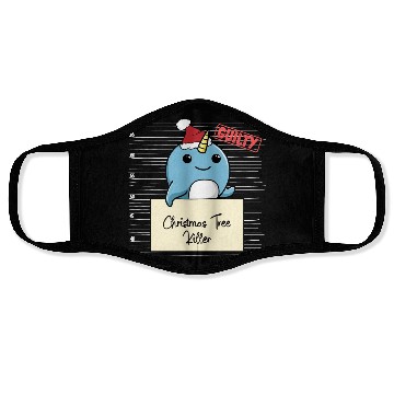 Discover Narwhal christmas funny prison Face Masks