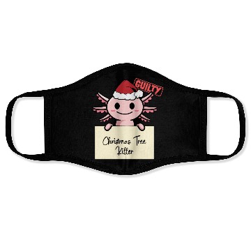 Discover Axolotl christmas funny prison Face Masks