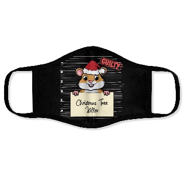 Discover Hamster christmas funny prison Face Masks