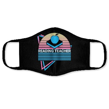 Discover Reading Teacher Retro Face Masks