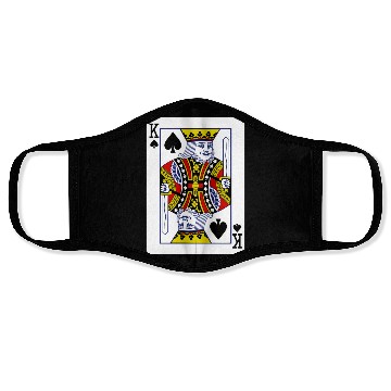 Discover King Of Spades Playing Card Face Masks