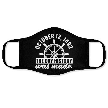 Discover Columbus Day 1492 Sailing Face Masks