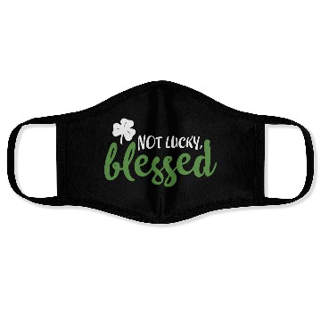 Discover Not Lucky Blessed Shamrock St Patricks Irish Face Masks