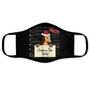Discover Horse christmas funny prison Face Masks