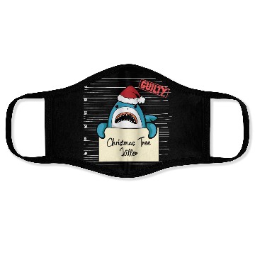 Discover Shark christmas funny prison Face Masks