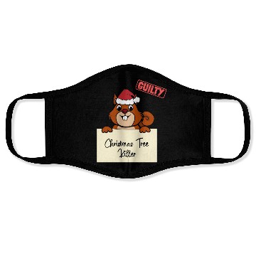Discover Squirrel christmas funny prison Face Masks