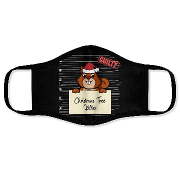 Discover Squirrel christmas funny prison Face Masks