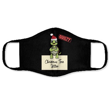 Discover turtle christmas funny prison Face Masks