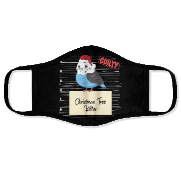 Discover budgie christmas funny prison Face Masks