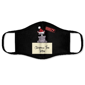 Discover rhino christmas funny prison Face Masks