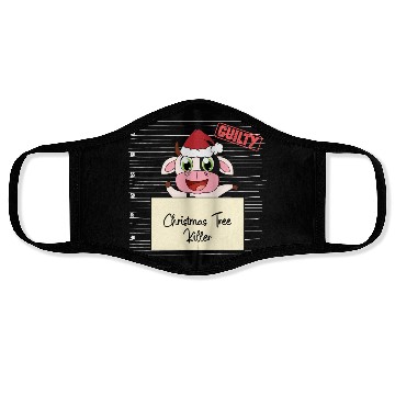 Discover cow christmas funny prison Face Masks