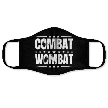 Discover Combat Wombat For A Wombats Lover Face Masks