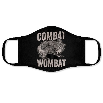 Discover Combat Wombat For A Wombats Lover Face Masks
