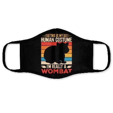 Discover Combat Wombat For A Wombats Lover Face Masks