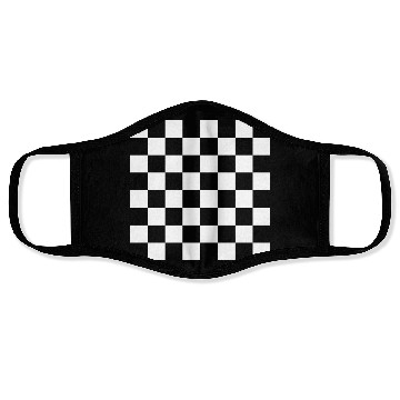 Discover white chess stencil Face Masks