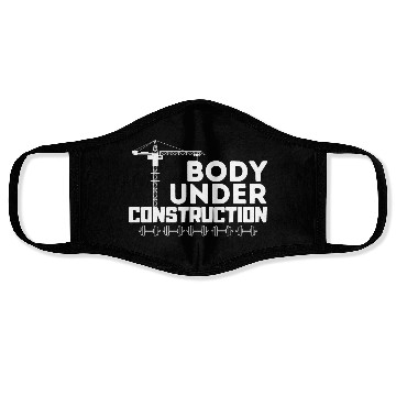 Discover Gym Quote - motivational quotes - Body Under Const Face Masks