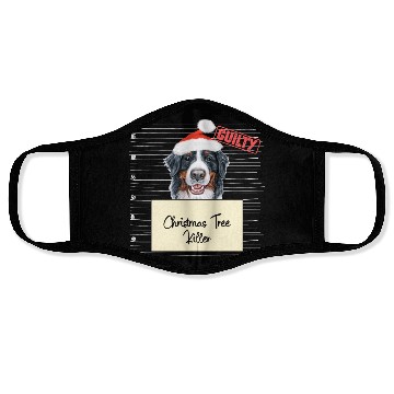 Discover Bernese Mountain christmas funny prison Face Masks