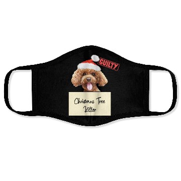 Discover poodle christmas funny prison Face Masks