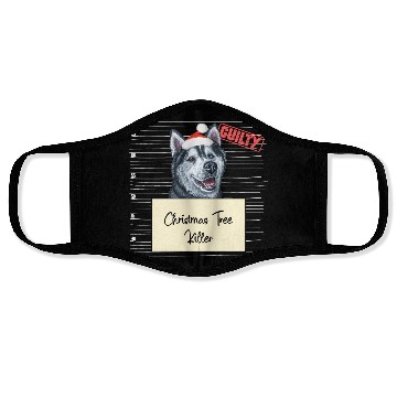 Discover Husky christmas funny prison Face Masks