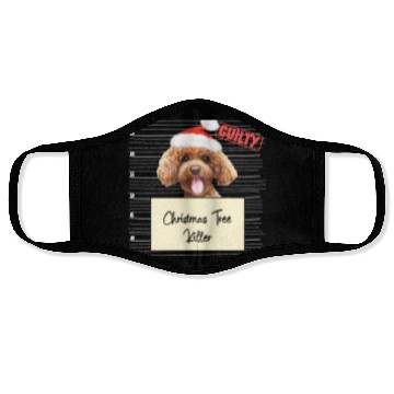 Discover poodle christmas funny prison Face Masks