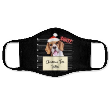 Discover Beagle christmas funny prison Face Masks