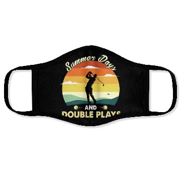 Discover Golf summer days and double plays vintage Face Masks