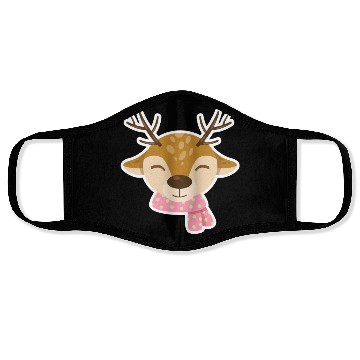 Discover Cute reindeer art design Face Masks