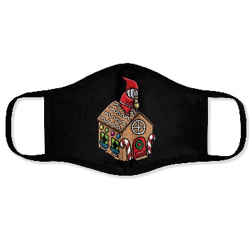 Discover Christmas Gnome Gingerbread House Candy Cane Face Masks