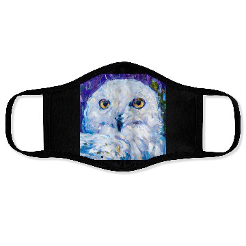 Discover Neo-Impressionist Snowy Owl Face Masks