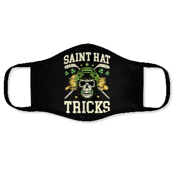 Discover Saint Hat Tricks Hockey Shamrock St. Patricks Day Face Masks