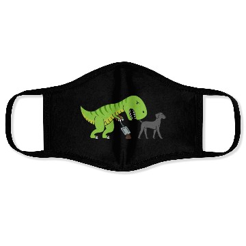Discover Great Dane T-Rex Dinosaur Poop Face Masks
