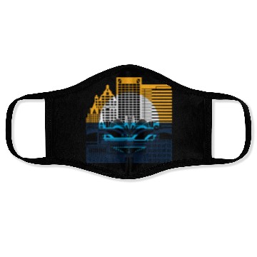 Discover Milwaukee Skyline Squared Milwaukee Peoples Flag D Face Masks